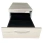 STEELCASE│Caisson sous bureau 3 tiroirs - 964│Profondeur 78,5 cm│Gris aluminium/erable blanc