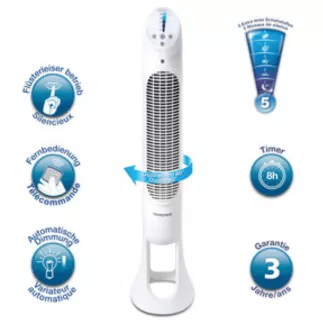HONEYWELL│QuietSet® HYF260E4 - Ventilateur colonne│Blanc