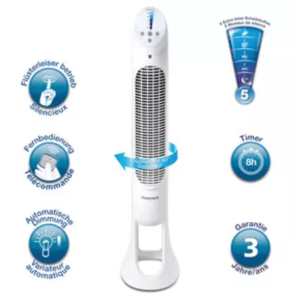 HONEYWELL│QuietSet® HYF260E4 - Ventilateur colonne│Blanc