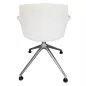 MY FRILL│Chaise d'accueil/collectivité│Blanc/gris/chromé