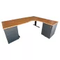 PACK DEFI +│Bureau avec retour à droite L205x163,5 cm + 2 caissons│Poirier/gris anthracite