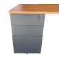 PACK DEFI +│Bureau avec retour à droite L205x163,5 cm + 2 caissons│Poirier/gris anthracite