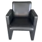 POLTRONA FRAU│Fauteuil modèle THF 96│Design Tito Agnoli│Cuir Noir│roulettes