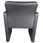 POLTRONA FRAU│Fauteuil modèle THF 96│Design Tito Agnoli│Cuir Noir│roulettes