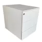 SANMA│Caisson sous bureau 3 tiroirs - 666│Profondeur 54 cm│Blanc / Noir