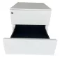 SANMA│Caisson sous bureau 3 tiroirs - 666│Profondeur 54 cm│Blanc / Noir