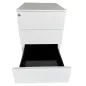 SANMA│Caisson sous bureau 3 tiroirs - 666│Profondeur 54 cm│Blanc / Noir