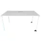 FRAME│Bureau droit L 140 x p 70 cm x H fixe│roulettes│Blanc/blanc FRAME│Bureau droit L 140 x p 70 cm x H fixe│roulettes│Blanc/blanc