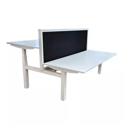 ELITE PROGRESS BACK │ Bureaux électriques L. 160 cm structure partagée - 2 postes - cloison incluse