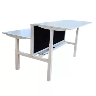 ELITE PROGRESS BACK │ Bureaux électriques L. 160 cm structure partagée - 2 postes - cloison incluse