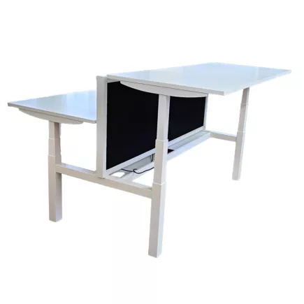 ELITE PROGRESS BACK │ Bureaux électriques L. 160 cm structure partagée - 2 postes - cloison incluse