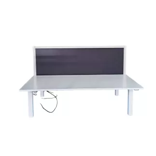ELITE PROGRESS BACK │ Bureaux électriques L. 180 cm structure partagée - 2 postes - cloison incluse