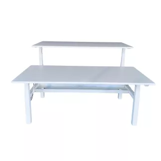 ELITE PROGRESS BACK │ Bureaux électriques L. 180 cm structure partagée - 2 postes - sans cloison