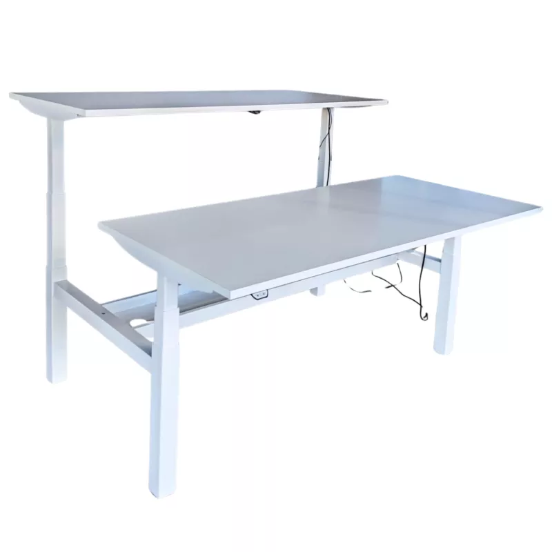 ELITE PROGRESS BACK │ Bureaux électriques L. 180 cm structure partagée - 2 postes - sans cloison ELITE PROGRESS BACK │ Bureaux électriques L. 180 cm structure partagée - 2 postes - sans cloison