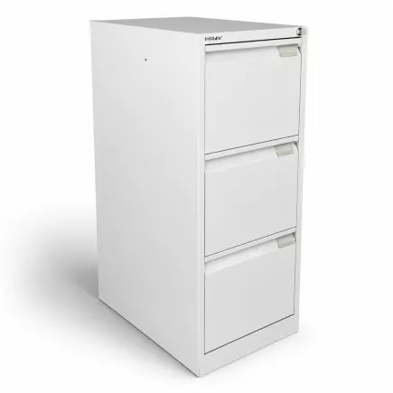 BISLEY│Classeur à dossiers suspendus H102cm - 3 tiroirs│Gris clair