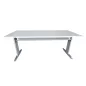IDOL│Bureau droit L180 x p80│Blanc/gris aluminium