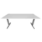 IDOL│Bureau droit L180 x p80│Blanc/gris aluminium