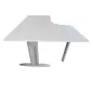 IDOL│Bureau retour à gauche L160/80xP120/60│Blanc/Gris aluminium IDOL│Bureau retour à gauche L160/80xP120/60│Blanc/Gris aluminium
