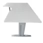 IDOL│Bureau retour à gauche L160/80xP120/60│Blanc/Gris aluminium IDOL│Bureau retour à gauche L160/80xP120/60│Blanc/Gris aluminium