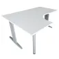 IDOL│Bureau retour à gauche L160/80xP120/60│Blanc/Gris aluminium IDOL│Bureau retour à gauche L160/80xP120/60│Blanc/Gris aluminium