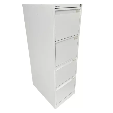 BISLEY│Classeur à dossiers suspendus H132,5 cm - 4 tiroirs│Gris clair