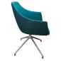 NANI│Chauffeuse pied alu pyramidal│Bleu canard/paon