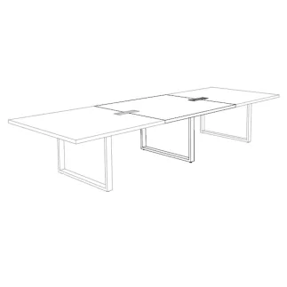 PRESTIGE│Extension centrale table de conférence - 4 personnes │Coloris à choix