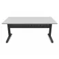 STAR│Bureau droit 160x80 - pieds fixes│Light grey / Gris Anthracite