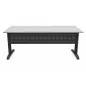 STAR│Bureau droit 180x80 - pieds fixes│Light grey / Gris Anthracite STAR│Bureau droit 180x80 - pieds fixes│Light grey / Gris Anthracite