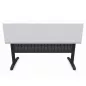 STAR│Pack bureau droit 160x80 - pieds fixes + cloison│Light grey / Gris Anthracite / Glacier