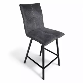SANMA│Tabouret H97 cm│Gris anthracite/Noir