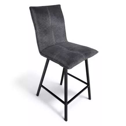 SANMA│Tabouret H97 cm│Gris anthracite/Noir