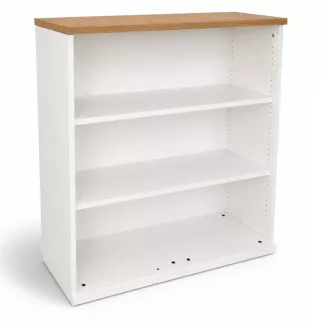 KOENIG NEURATH│Bibliothèque basse ACTA│L100xH110 cm│Blanc/chêne clair