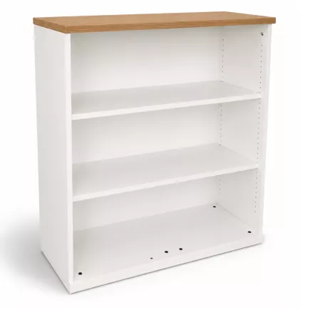 KOENIG NEURATH│Bibliothèque basse ACTA│L100xH110 cm│Blanc/chêne clair