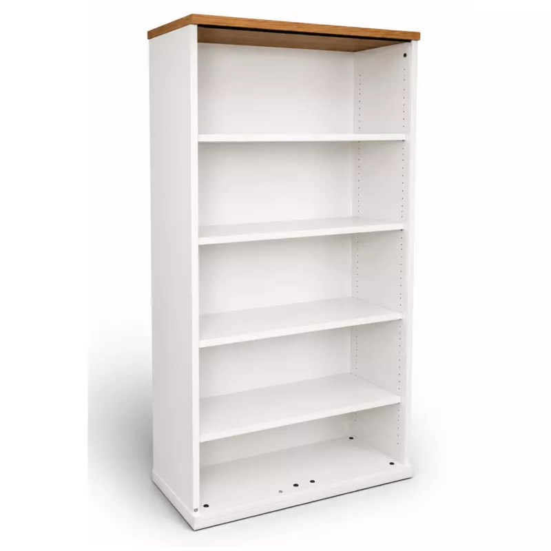 KOENIG NEURATH│Bibliothèque haute│L100xH183 cm│Blanc/chêne clair KOENIG NEURATH│Bibliothèque haute│L100xH183 cm│Blanc/chêne clair