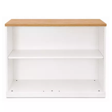 KOENIG NEURATH│Bibliothèque basse ACTA│L100 x H75 cm│Blanc/bois