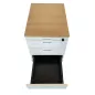 KOENIG NEURATH│Caisson mobile 4 tiroirs│Profondeur 60 cm│Blanc/chêne clair KOENIG NEURATH│Caisson mobile 4 tiroirs│Profondeur 60 cm│Blanc/chêne clair