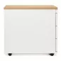 KOENIG NEURATH│Caisson mobile 4 tiroirs│Profondeur 60 cm│Blanc/chêne clair KOENIG NEURATH│Caisson mobile 4 tiroirs│Profondeur 60 cm│Blanc/chêne clair