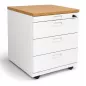 KOENIG NEURATH│Caisson mobile 4 tiroirs│Profondeur 60 cm│Blanc/chêne clair KOENIG NEURATH│Caisson mobile 4 tiroirs│Profondeur 60 cm│Blanc/chêne clair
