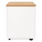 KOENIG NEURATH│Caisson mobile 4 tiroirs│Profondeur 60 cm│Blanc/chêne clair KOENIG NEURATH│Caisson mobile 4 tiroirs│Profondeur 60 cm│Blanc/chêne clair