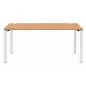KOENIG NEURATH│Bureau droit réglable L160 x p80 cm│Chêne clair/Blanc