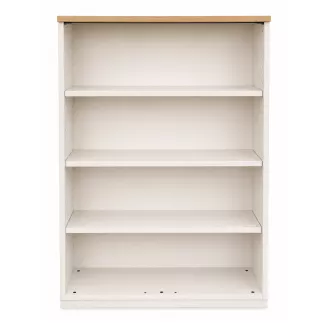 KOENIG NEURATH│Bibliothèque mi-haute ouverte ACTA│Largeur 100 cm│Blanc/Chêne clair