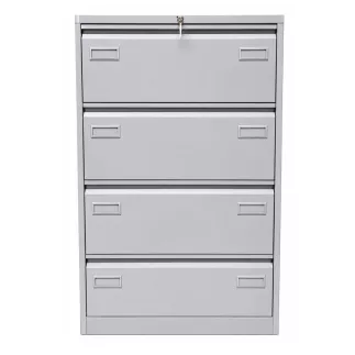 BISLEY LIGHT│Classeur 4 tiroirs dossiers suspendus│L80 x H132 cm│Gris clair