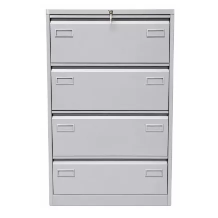 BISLEY LIGHT│Classeur 4 tiroirs dossiers suspendus│L80 x H132 cm│Gris clair
