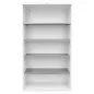 MDD│Bibliothèque haute│L100 x H181 cm│Blanc/Gris aluminium