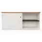 KOENIG NEURATH│Armoire basse 2 portes coulissantes ACTA│L160 x H75 cm│Blanc / Chêne clair KOENIG NEURATH│Armoire basse 2 portes coulissantes ACTA│L160 x H75 cm│Blanc / Chêne clair