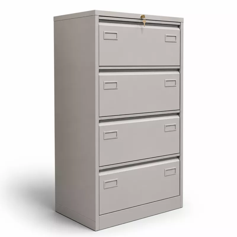 BISLEY LIGHT│Classeur 4 tiroirs dossiers suspendus│L80 x H132 cm│Gris clair BISLEY LIGHT│Classeur 4 tiroirs dossiers suspendus│L80 x H132 cm│Gris clair