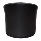 CLUB │Fauteuil accueil/chauffeuse 1 place│Cuir noir