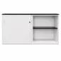 KOENIG NEURATH│Armoire basse portes coulissantes ACTA│L160 x H75 cm│Blanc / Noir