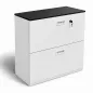 KOENIG NEURATH│Classeur 2 tiroirs dossiers suspendus│L80 x H80 cm│Blanc/Noir KOENIG NEURATH│Classeur 2 tiroirs dossiers suspendus│L80 x H80 cm│Blanc/Noir
